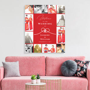 Toile Gold noeud double bonheur Mariage chinois Photo
