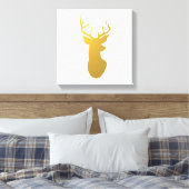 Toile Gold Reindeer Silhouette Vacances modernes (Insitu(Chambre))