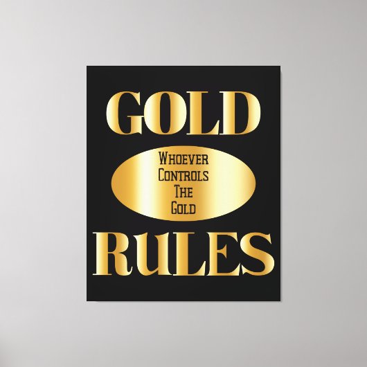 Toile Gold Rules Golden Rule Wall Art (Recto)