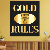 Toile Gold Rules Golden Rule Wall Art (Insitu(Salon))