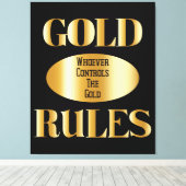 Toile Gold Rules Golden Rule Wall Art (Insitu (Plancher de Bois))