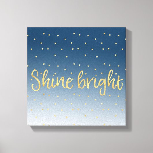 Toile Gold Stars Sky Shine Bright (Recto)