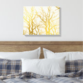 Toile Gold Tree Branches Motif Arrière - plan beige (Insitu(Chambre))