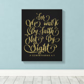 Toile Gold Walk par Faith Bible Verse (Insitu (Plancher de Bois))