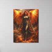 Toile Golden Angel of Fire | Epic Fantasy Wall Art (Recto)