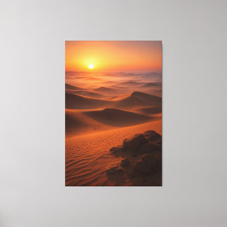Toile Golden Arabian Desert Dawn – Cinematic Landscape