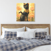 Toile Golden Bastet Chat Goddess Lotus Sanctuaire (Insitu(Chambre))