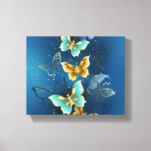 Toile Golden butterflies