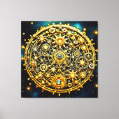 Toile Golden Clockwork Celestial Art (Recto)