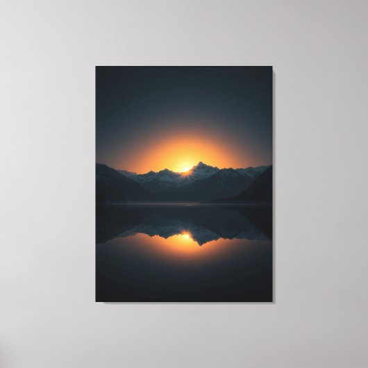 Toile Golden Dawn Over Silent Peaks – Mountain Sunrise (Recto)
