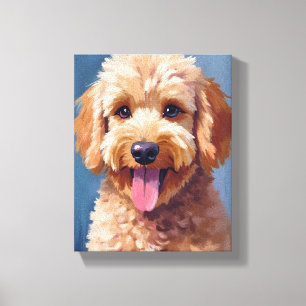 Toile Golden Doodle   Peinture aquarelle d'un animal de 