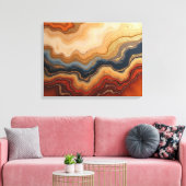 Toile Golden Erosion – 24"x18" Abstract Fluid Canvas Pri (Insitu(Salon))