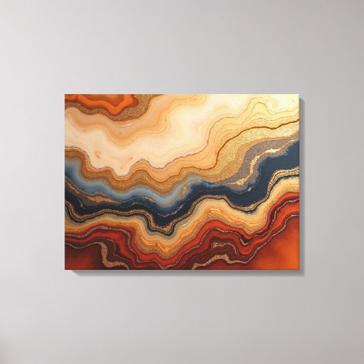Toile Golden Erosion – 24"x18" Abstract Fluid Canvas Pri (Recto)