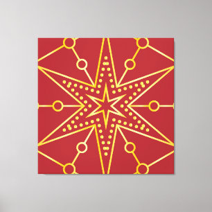 Toile Golden Festive Starry