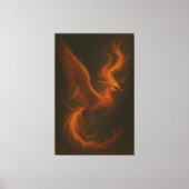 Toile Golden Fire Phoenix • Luxury Fine Art Canvas Print (Recto)
