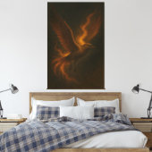 Toile Golden Fire Phoenix • Luxury Fine Art Canvas Print (Insitu(Chambre))