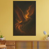Toile Golden Fire Phoenix • Luxury Fine Art Canvas Print (Insitu(Salon))