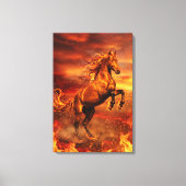 Toile Golden Fire Stallion – Powerful Fantasy (Recto)