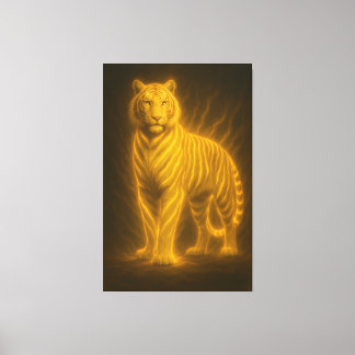 Toile Golden Flame Tiger – Fantasy Art Painting