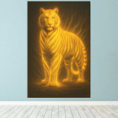 Toile Golden Flame Tiger – Fantasy Art Painting (Insitu (Plancher de Bois))