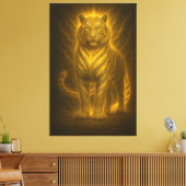Toile Golden Flame White Tiger – High-End Fantasy Art Pa (Insitu(Salon))
