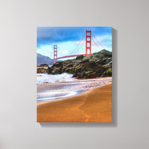 Toile Golden gate bridge au coucher du soleil