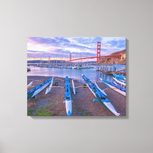 Toile Golden Gate Bridge et Outrigger Canoes (Recto)