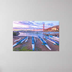 Toile Golden Gate Bridge et Outrigger Canoes