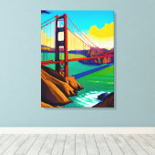 Toile Golden Gate Bridge, San Francisco (Insitu (Plancher de Bois))