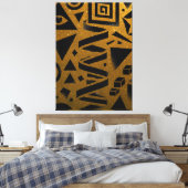 Toile Golden Geometry: A Modern Glow (Insitu(Chambre))