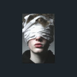 Toile Golden Glow Melanin Fierce Close-Up<br><div class="desc">Golden-bronze light sculpts flawless deep brown skin, illuminating sharp cheekbones, glossy nude-pink lips, and intense dark eyes framed by smoky glitter shadow. A sleek short natural cut and massive hammered gold hoop earrings catch fiery reflections, while layered gold chains add regal texture against a high-neck black top. The powerful close-up...</div>