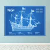 Toile Golden Hind - Plan directeur des navires ABD (Insitu (Plancher de Bois))