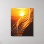 Toile Golden Horizon — Abstract Canvas Wall Art (Recto)