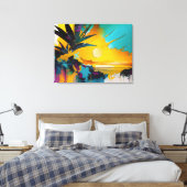 Toile Golden Horizon – Abstract Tropical Sunset (Insitu(Chambre))