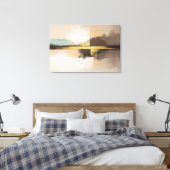 Toile Golden Horizon – Minimalist Abstract Landscape (Insitu(Chambre))