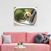Toile Golden Labrador En Réarview Mirror (Insitu(Salon))