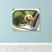 Toile Golden Labrador En Réarview Mirror (Insitu (Plancher de Bois))