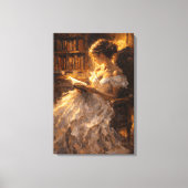 Toile Golden Library Glow: Visual Impasto Style  (Recto)