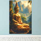 Toile Golden Meditation in the Thai Peaks (Insitu (Plancher de Bois))