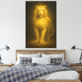 Toile Golden Radiance White Tiger – Premium Fantasy Art (Insitu(Chambre))