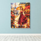 Toile Golden Rain by the Eiffel Tower (Insitu (Plancher de Bois))