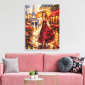 Toile Golden Rain by the Eiffel Tower (Insitu(Salon))
