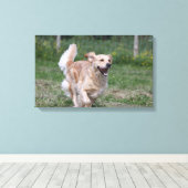 Toile Golden Retriever Running 1 (Insitu (Plancher de Bois))