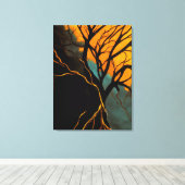 Toile Golden Roots and Twilight Tree (Insitu (Plancher de Bois))