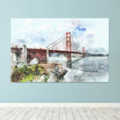 Toile Golden State Bridge San Francisco (Insitu (Plancher de Bois))
