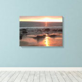 Toile Golden Sunset Photographie, Corona del Mar, CA (Insitu (Plancher de Bois))