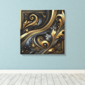Toile Golden Swirls and Curves Canvas Art (Insitu (Plancher de Bois))