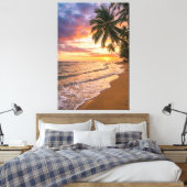 Toile Golden Tropical Sunset Beach Canvas Print (Insitu(Chambre))