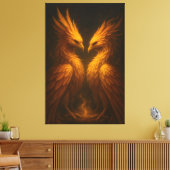 Toile Golden Twin Phoenix • Luxury Fine Art Canvas (Insitu(Salon))