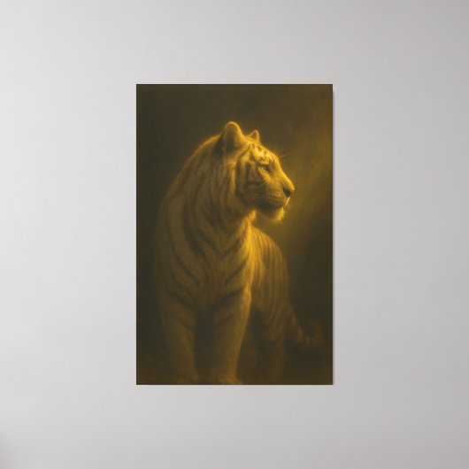 Toile Golden White Tiger – Fine Art Portrait (Recto)